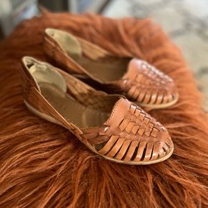 Stori Mexican Huarache vintage tan sandals